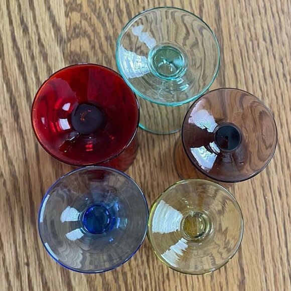 Château Orleans Multi Color Glass Cordial Decanter with Stopper Set - Picture 12 of 16